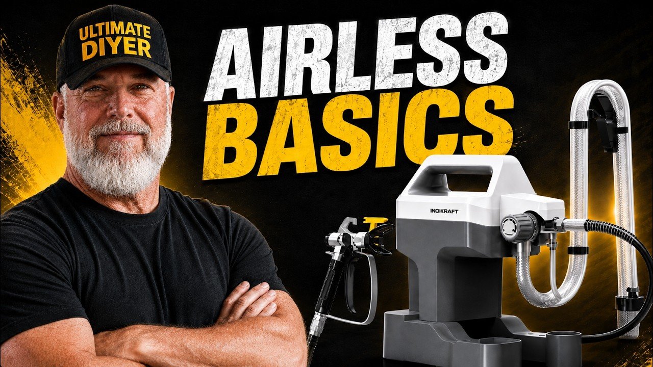 InoKraft NEO airless paint sprayer setup, spray tip, use, and cleanup review